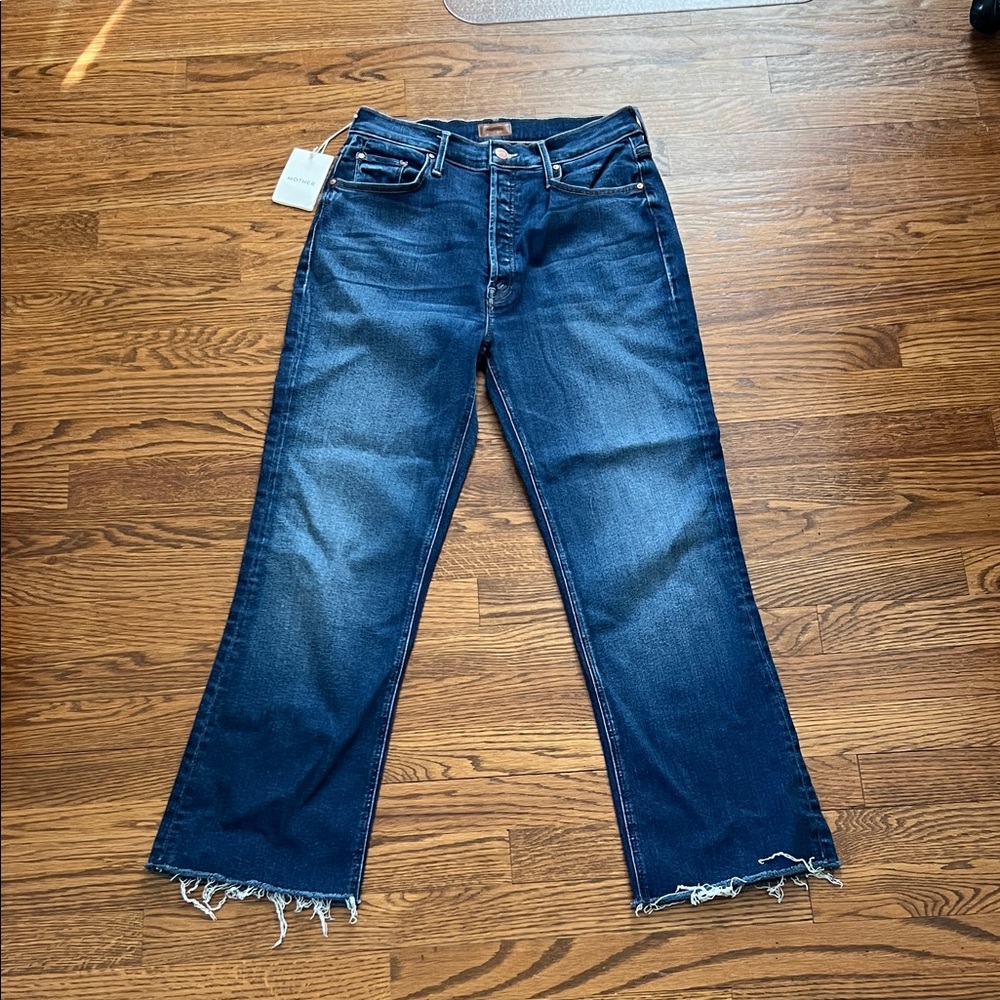 MOTHER The Tripper Ankle Fray - Dark Blue Denim 29